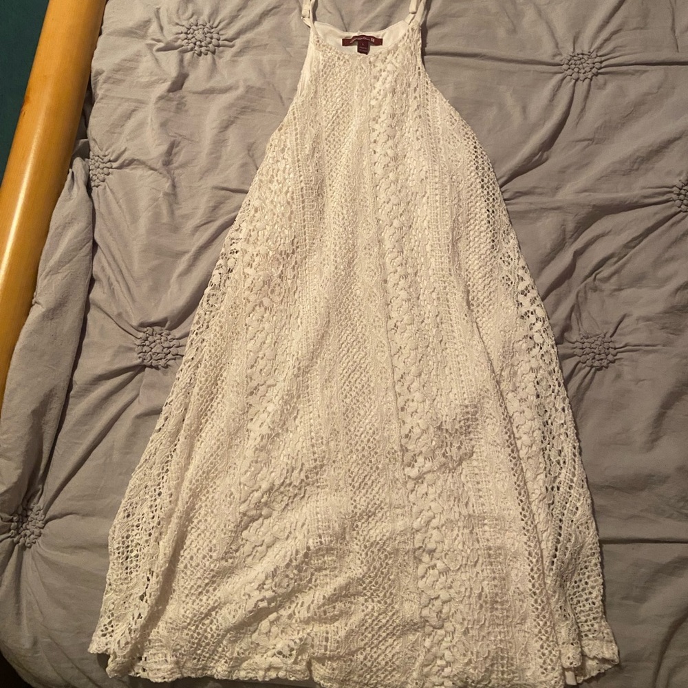 White floral dress